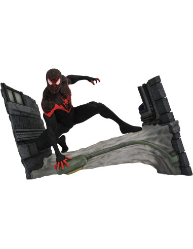 Figura diamond select toys marvel gallery diorama miles morales spider - man marvel comic