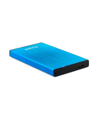 Caja externa tooq tqe - 2527bl para hdd 2.5pulgadas 9.5mm sata 3 usb 3.0 - 3.1 azul