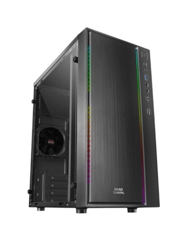 Caja ordenador mars gaming mcm negra micro atx 1 x usb 3.0 1 x usb 2.0 1 x 80mm rgb