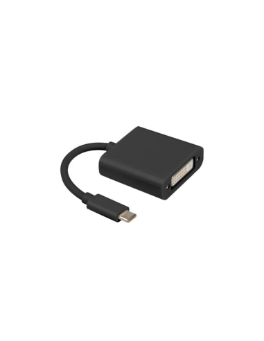 Adaptador usb lanberg usb tipo c macho 3.1 a dvi - i hembra (24+5) dual link 15cm negro