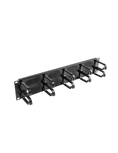 Organizador de cables lanberg 10 anillos 19pulgadas 2u tipo b con cepillo negro