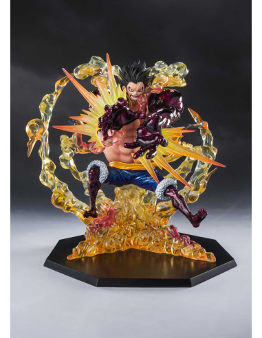 Figura tamashii nations figuarts zero one piece monkey d luffy gear 4 leo bazooka eece exclusiva 2022