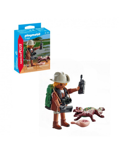 Playmobil investigador con caimán