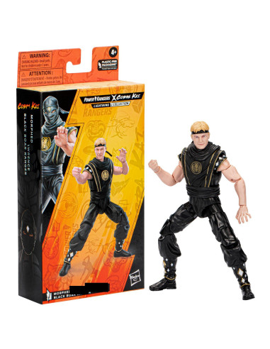 Figura hasbro power rangers x cobra kai lightning collection morphed johnny lawrence black ranger