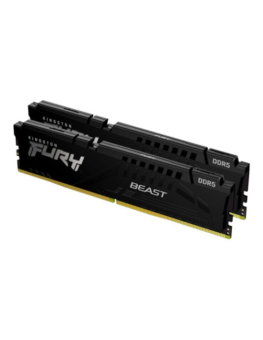 Memoria ram ddr5 64gb 2 x 32gb kingston - 5600 mhz - pc5 - 44800 - fury beast - cl36 - 1.25v