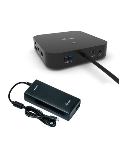 Docking station con adaptador de corriente universal i - tec usb - c hdmi dp con  de corriente 100 w