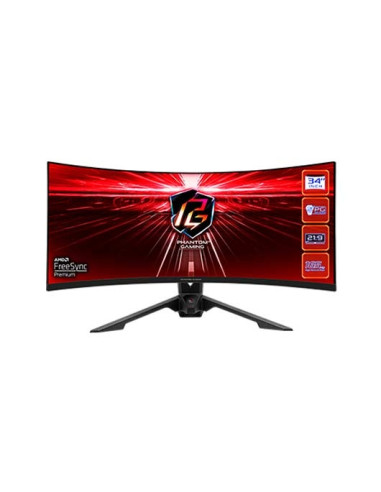 Monitor led 34pulgadas asrock pg34wq15r3a gaming curvo