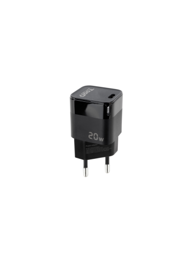 Cargador pared tooq usb - c pd 20w negro