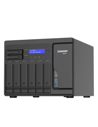 Servidor nas qnap ts - h886 - d1602 - 8g nas 4+2 - bay 4x2.5gbe