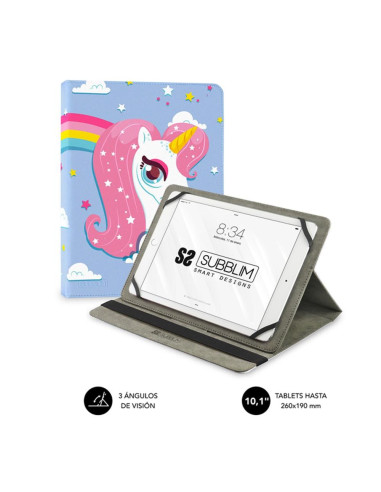 Funda subblim universal trendy case para tablet 10.1pulgadas unicorn