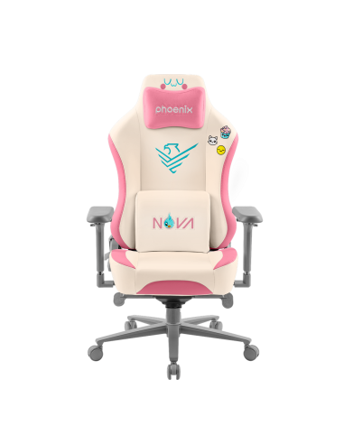 Phoenix nova cream editión silla alta gama fabricada en cuero color crema y rosa