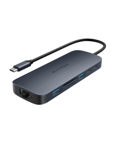 Hub hyper drive ecosmart gen.2 dual hdmi usb - c 11 - in - 1  140 w pd3.1