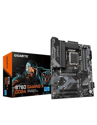 Placa base gigabyte b760 gaming x ddr4 atx -  4x ddr4 -  4x sata3 -  3x usb 3.2 -  1x usb tipo c -  5x usb 2.0