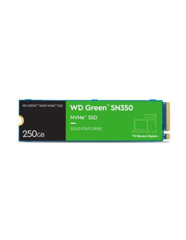 Disco duro interno ssd wd western digital green sn350 wds250g2g0c m.2 pci express 3.0