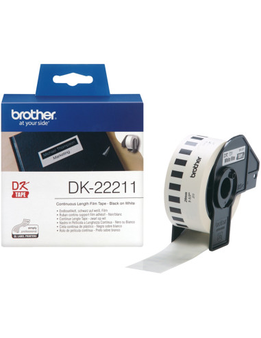 Etiquetas cinta continua brother blanca dk22211 29mm