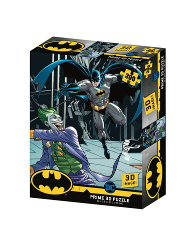 Puzzle 3d lenticular dc comics batman vs joker 300 piezas