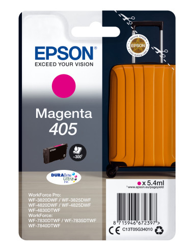 Cartucho tinta epson c13t05g34010 singlepack magenta 405 durabrite ultra ink