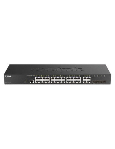 Switch d - link 28 puertos gestionable 24 gigabit ethernet 10 - 100 - 1000 4 sfp