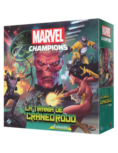 Juego de mesa marvel champions: la tirania de craneo rojo 265 cartas pegi 14