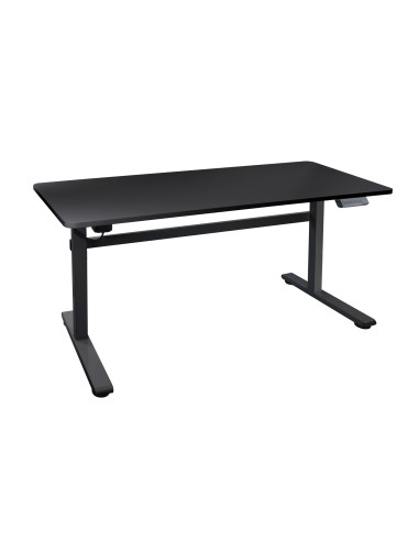 Mesa de escritorio tooq atlas electrica ajustable en altura con tablero negra