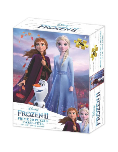 Puzzle lenticular prime 3d disney frozen ii elsa anna y olaf 200 piezas