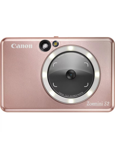 Camara impresora instantanea canon zoemini s2 oro rosa -  8mp -  bluetooth -  capacidad 10 hojas