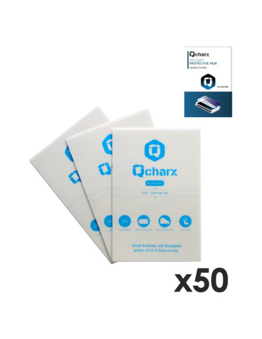 Laminas de proteccion frontales qcharx hidrogel antiblue qx1 lite 50 unidades