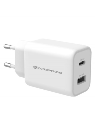 Cargador conceptronic carga rapida pd 1 puerto usb - a althea - 33w - blanco