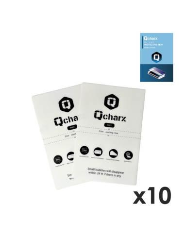 Laminas de proteccion frontales qcharx hidrogel mate anti huellas para qx1 10 unidades