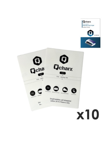 Laminas de proteccion frontales qcharx hidrogel mate anti huellas  para qx1 lite 10 unidad