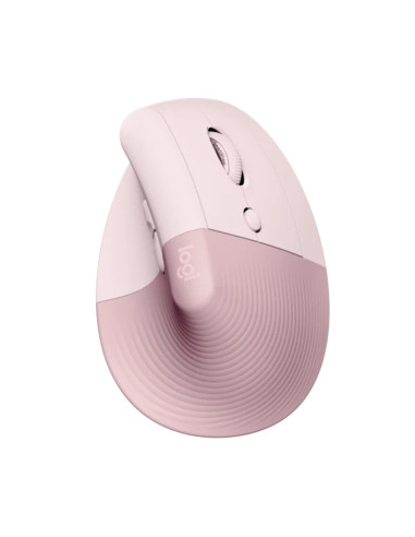 Mouse raton vertical logitech lift 6 botones 4000 dpi wireless inalambrico rosa