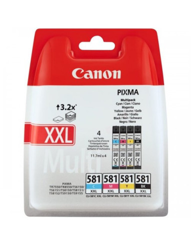 Multipack tinta canon cli - 581xxl bk - c - m - y