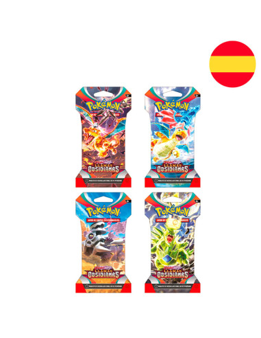 Juego de cartas pokemon tcg sobres en blister sv3 24 unidades 2023 español