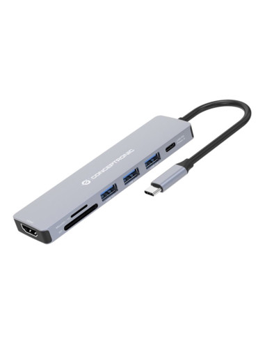 Hub usb tipo c conceptronic donn19g 1 x hdmi - 3 x usb 3.2 - 1 x usb tipo c - lector sd - lector micro sd