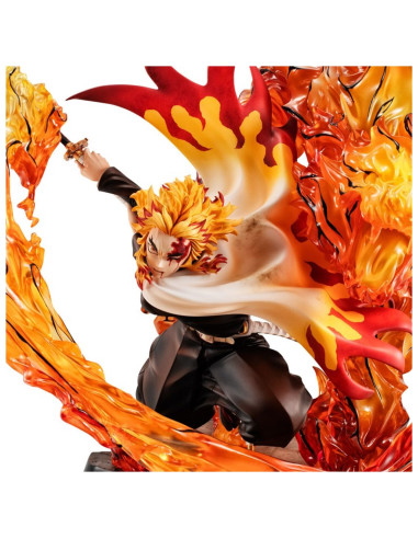 Figura megahouse demon slayer kimetsu no yaiba gem rengoku flame tiger