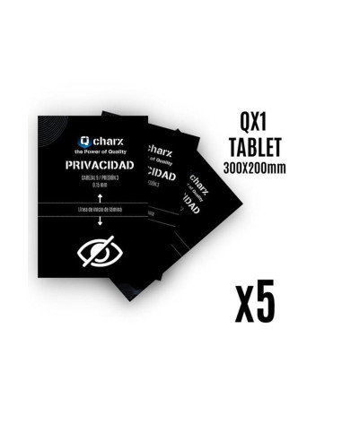 Laminas de proteccion frontales qcharx tablet privacidad qx1 5 unidades