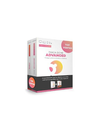 Antivirus panda advanced 2 dispositivos 1 año+ family bundle caja