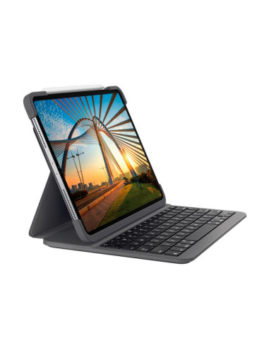 Funda logitech slim folio con teclado para ipad pro 11 grafito