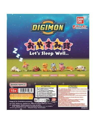 Surtido bandai gashapon digimon let s sleep well 40 articulos