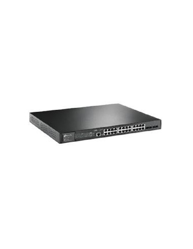 Switch 28 puertos 10 - 100 - 1000 (24p poe + 4sfp) l2 tp - link