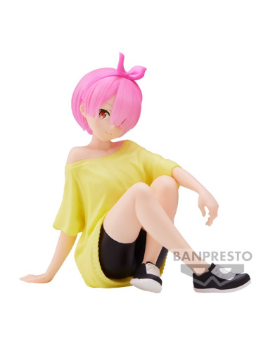 Figura banpresto re: zero starting life in another world relax time ram training style