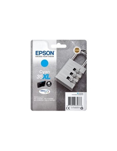 Cartucho tinta epson c13t35924010 cian xl durabrite ultra ink 35xl -  1900 paginas - candado