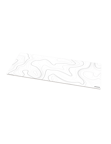 Alfombrilla phoenix stratos para ratón escritorio blanca 90 x 40 cm con base de corcho y superficie cuero pu