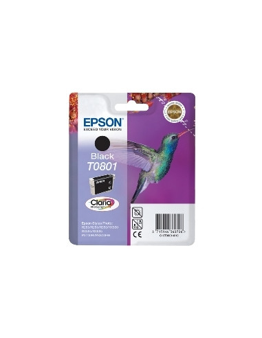 Cartucho tinta epson t0801 negro 7.4ml stylus photo r265 -  360 -  rx560 -  585 -  685 -  colibri