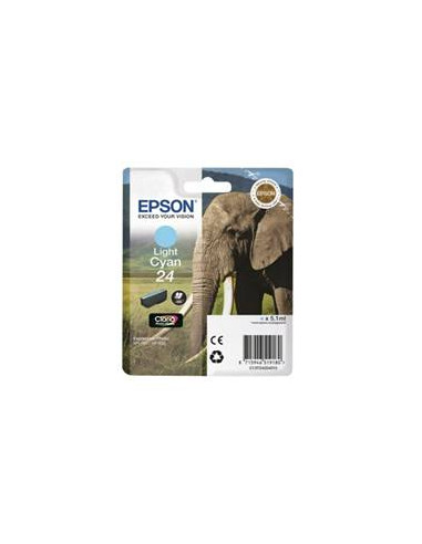 Cartucho tinta epson t242540 cian claro epson c13t24254010 -  elefante