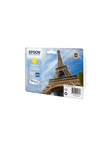 Cartucho tinta epson t702440 amarillo alta capacidad  wp4000 - 4500 2400pag -  torre eiffel