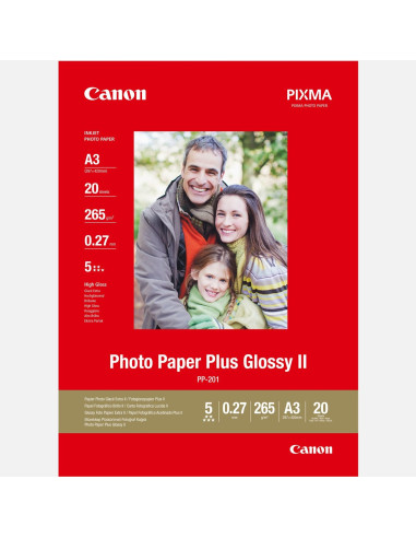 Papel fotografico canon 2311b020 brillo ii plus pp - 201 a3 -  20 hojas