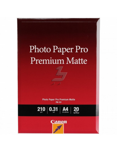 Papel fotografico canon 8657b005 pro premium pm - 101 -  210 x 297 mm -  20 hojas a4