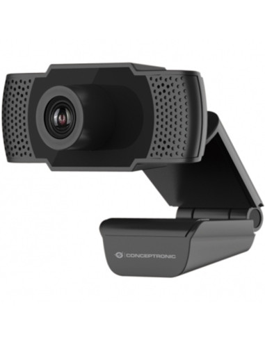 Webcam fhd conceptronic amdis01b - 1080p - usb - 30 fps - angulo vision 90º - foco manual - microfono integrado