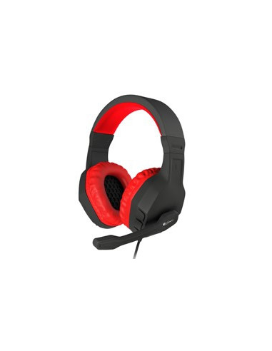 Auriculares con microfono genesis argon 200 gaming rojos mini jack 3.5mm x2